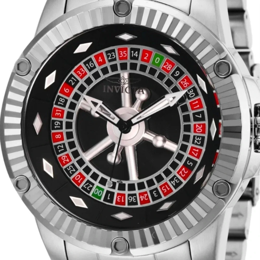Invicta Specialty Roulette Automatic Men's Watch 52mm Steel NEW Yellow Diver Box